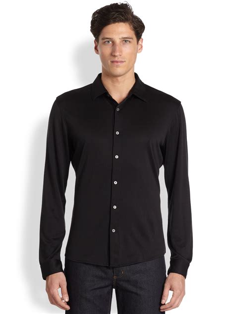 black michael kors shirt|michael kors black designer clothing.